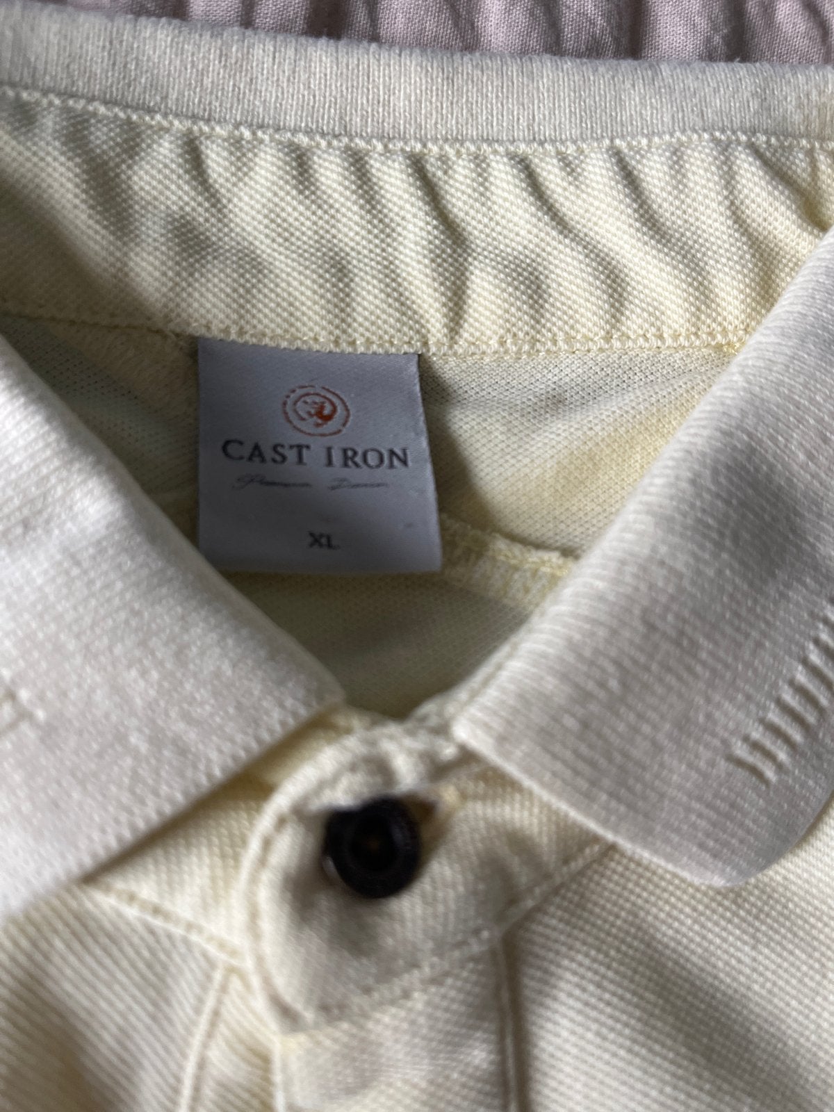 Cast Iron Polo Shirt - Maat XL, Kleding | Heren, Polo's, Ophalen of Verzenden, Gedragen, Maat 56/58 (XL), Geel