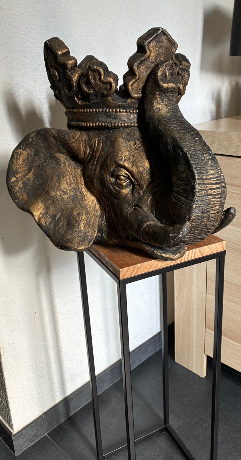 Prachtige grote olifanten vaas, Ophalen, Zo goed als nieuw, Bruin