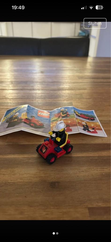 Lego brandweer autootje, Kinderen en Baby's, Speelgoed | Duplo en Lego, Ophalen of Verzenden, Gebruikt, Complete set, Lego