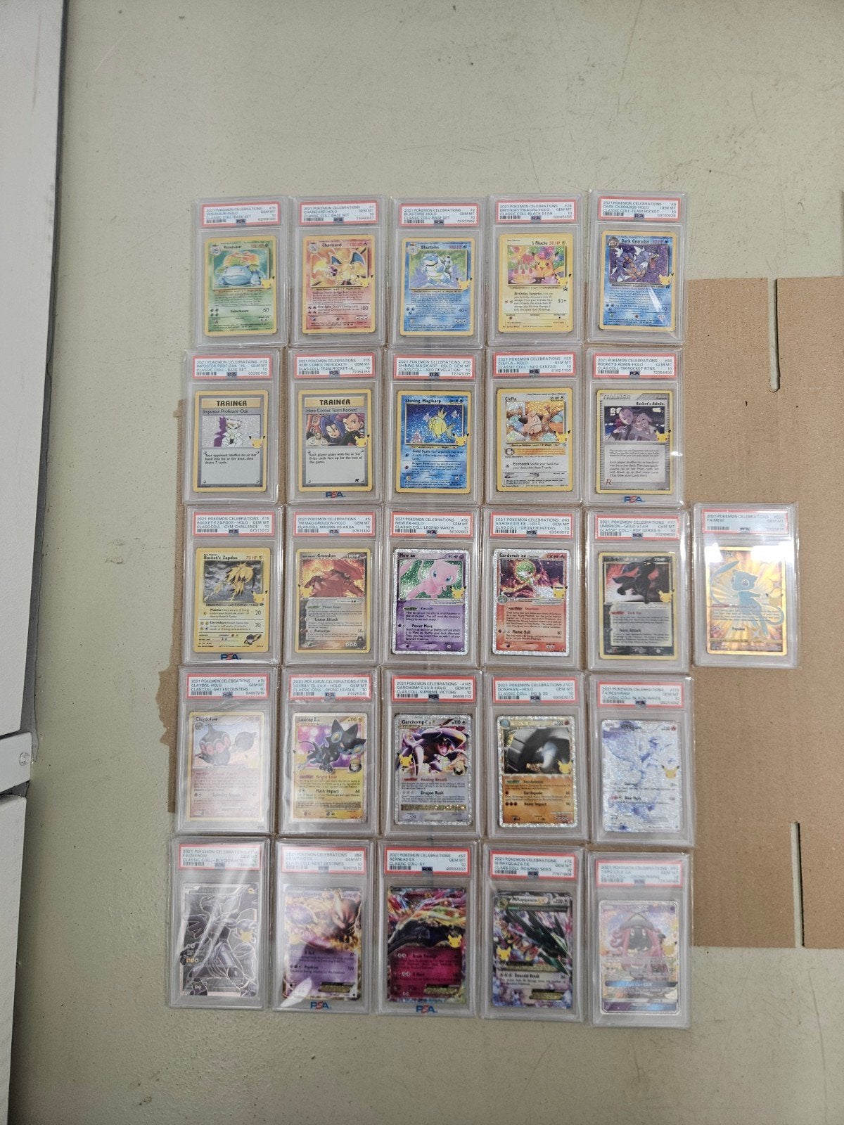 Pokémon Celebrations Engelse & Japanse PSA 10 kaarten, Ophalen, Nieuw, Meerdere kaarten, Foil