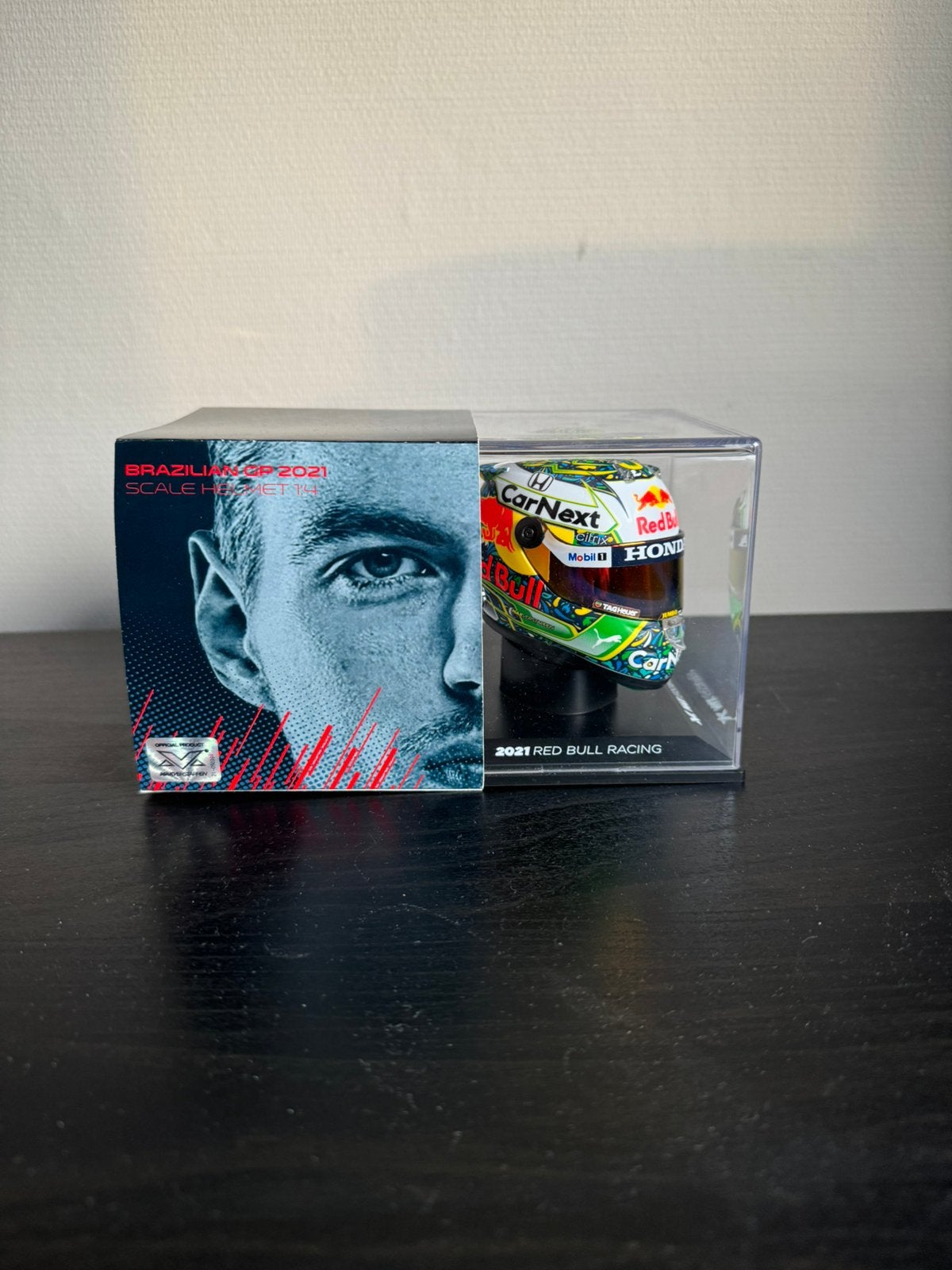 Max verstappen Brazilië helm 2021 1:4, Verzenden, Nieuw, Formule 1