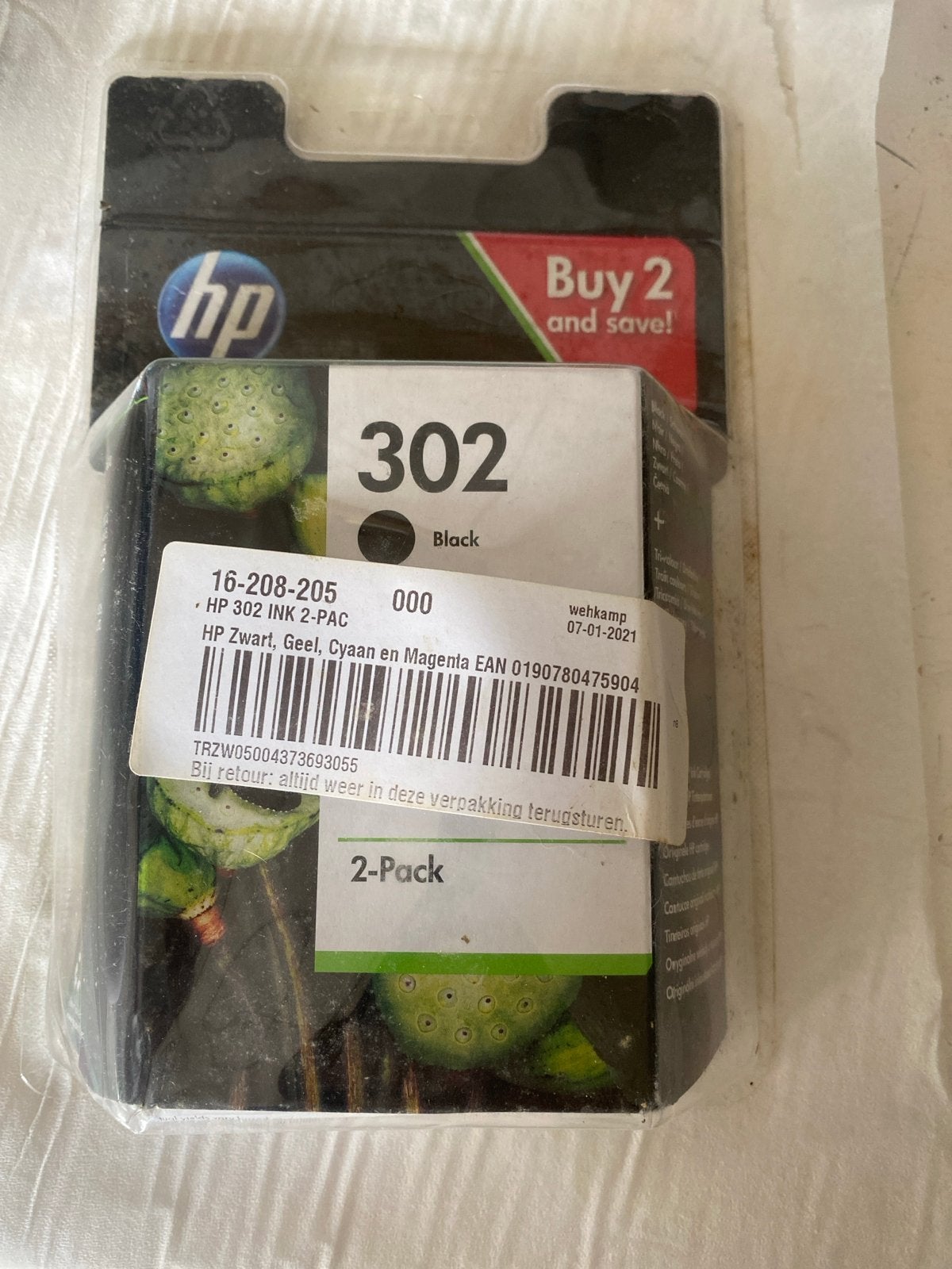 HP 302 Inktcartridge Zwart - 2-pack, Ophalen of Verzenden, Nieuw