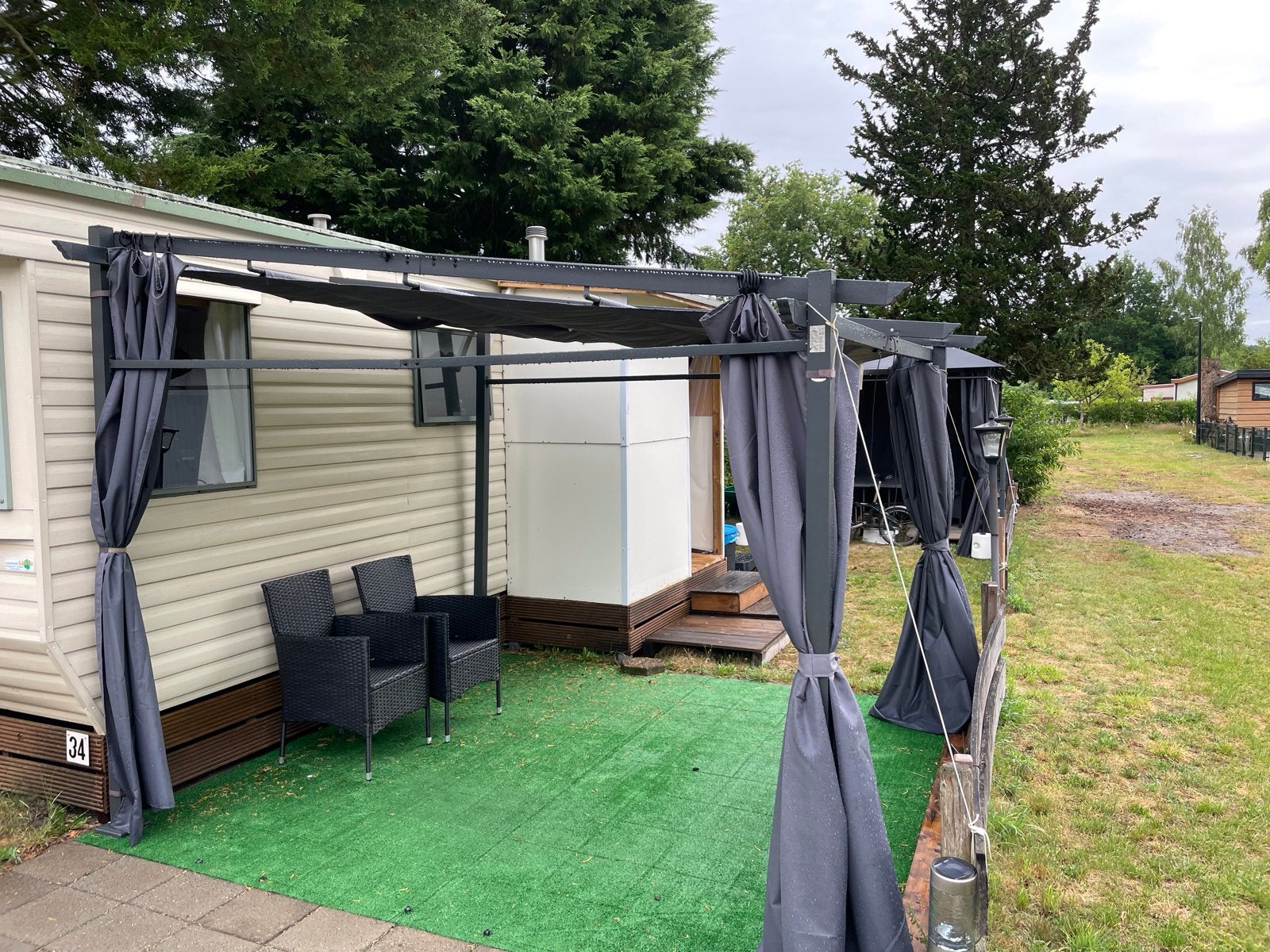 Stijlvol Paviljoen/Partytent met Gordijnen - Ideaal voor Bui, Ophalen, Gebruikt, Minder dan 4 meter, 2 meter of meer