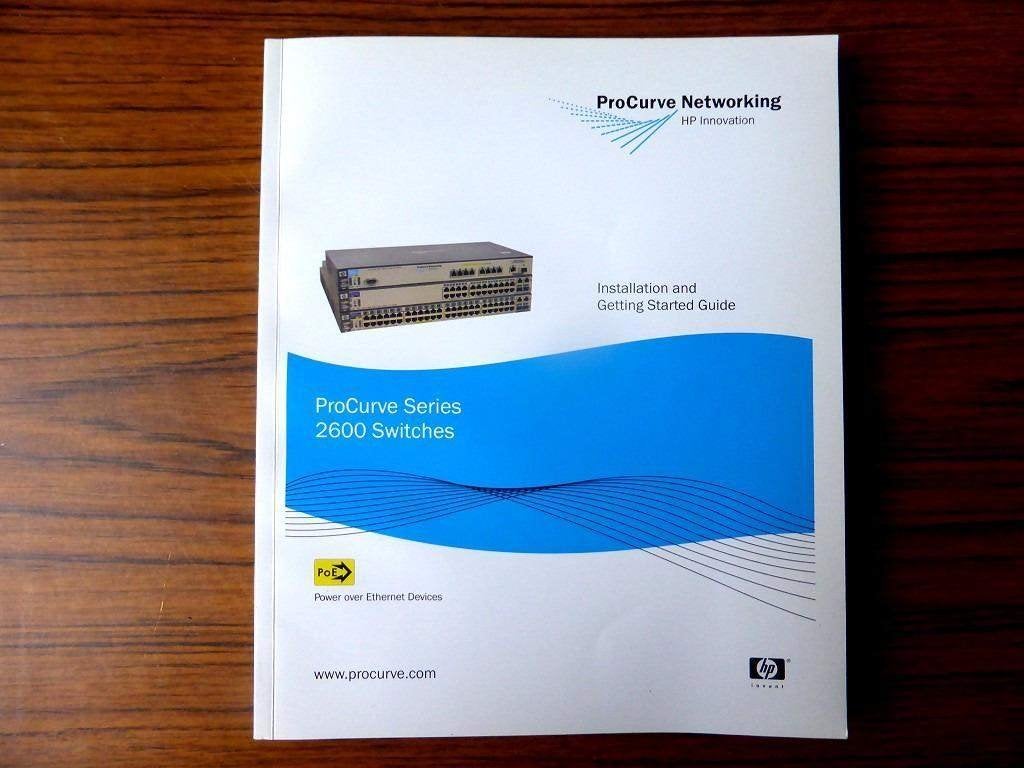 HP ProCurve series 2600 installation & getting started guide, Computers en Software, Netwerk switches, Ophalen of Verzenden, Zo goed als nieuw