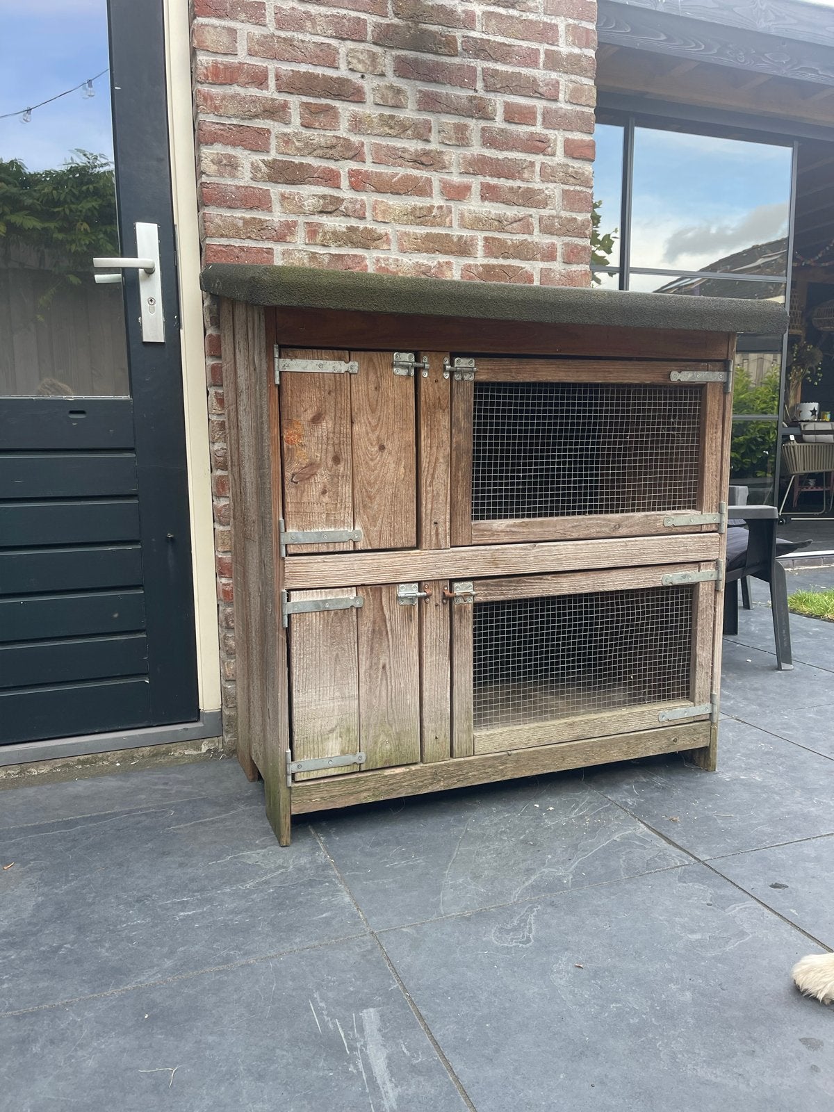 Buitenhok konijn/ cavia, Dieren en Toebehoren, Knaagdieren en Konijnen | Hokken en Kooien, Ophalen, 90 cm of meer, Konijn, Hok