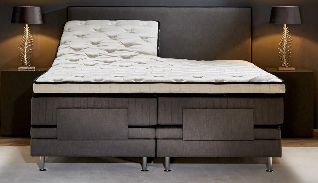 Serta Premium Classico boxspring elek 180X200, Ophalen, Bruin, Tweepersoons, Zo goed als nieuw