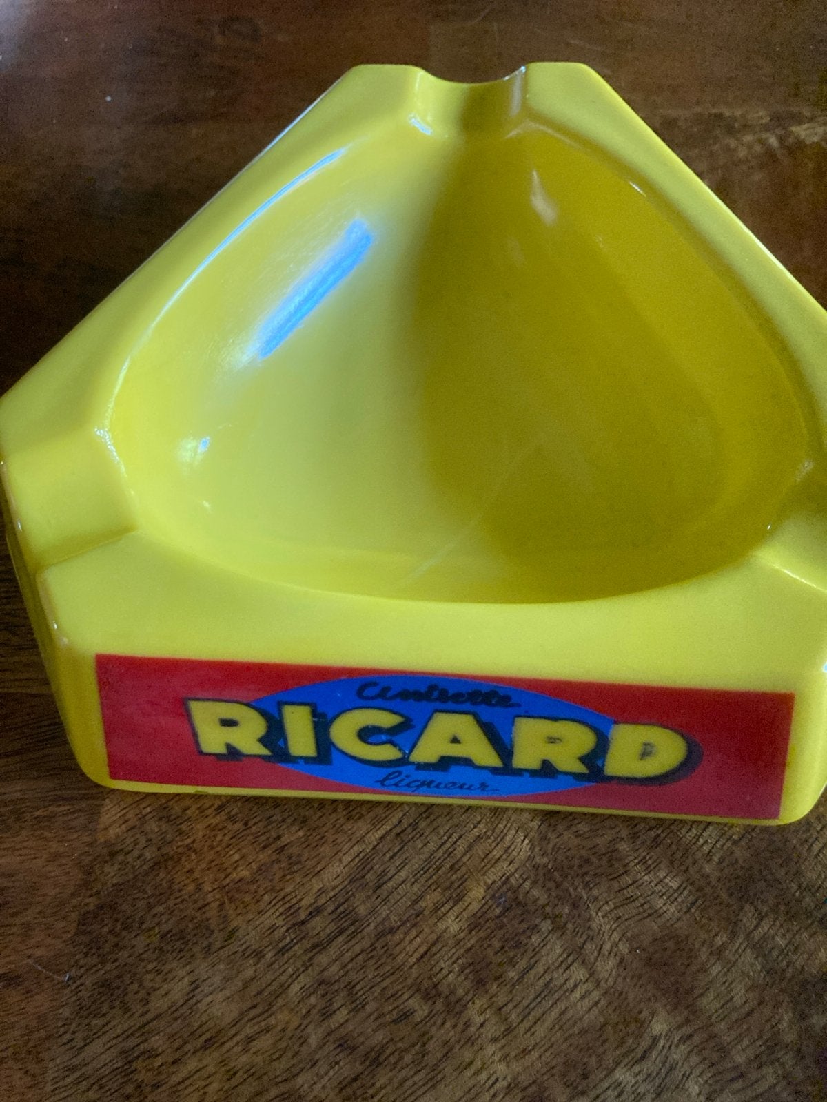 Vintage Ricard asbak opaline geel jaren '60, Verzenden