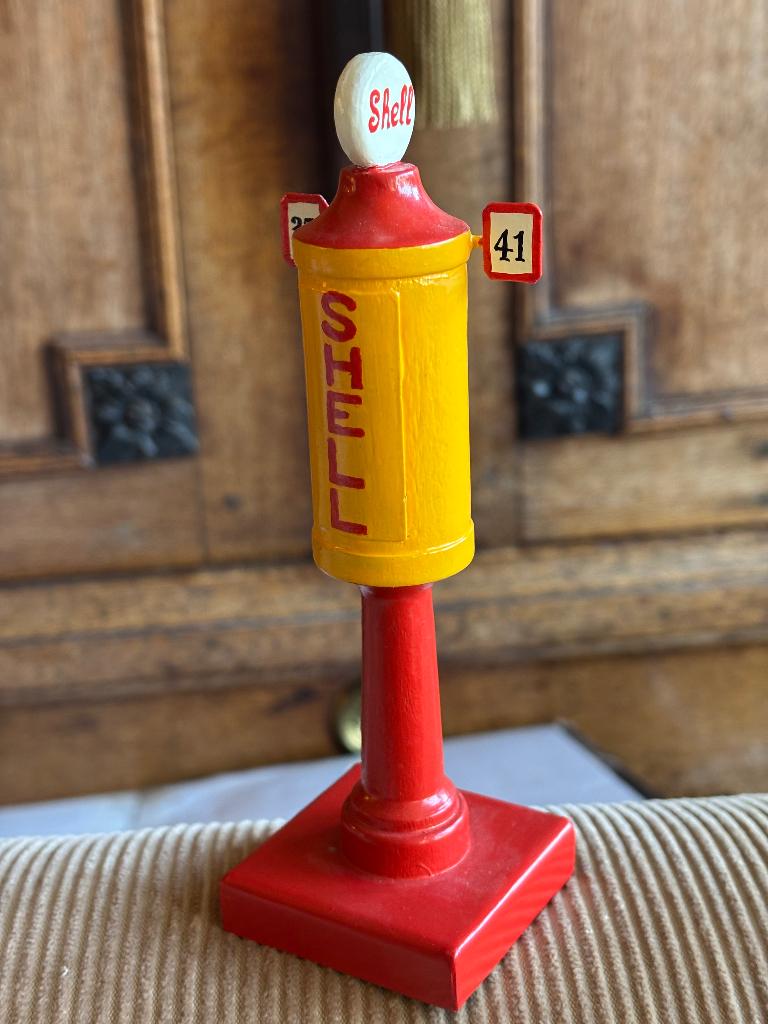 Prachtig mooie replica Märklin SHELL benzinepomp., Antiek en Kunst, Ophalen of Verzenden
