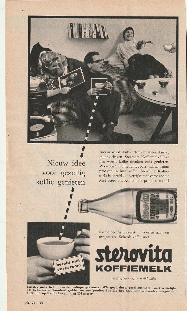 Retro reclame 1958 Sterovita zuivel met verse room, Verzamelen, Verzenden, Overige typen