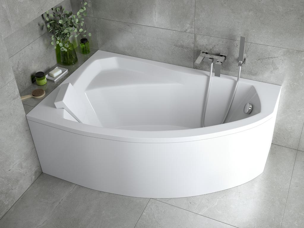 HOEKBAD 130x85 cm ASYMMETRISCH incl poten, Ophalen, Nieuw