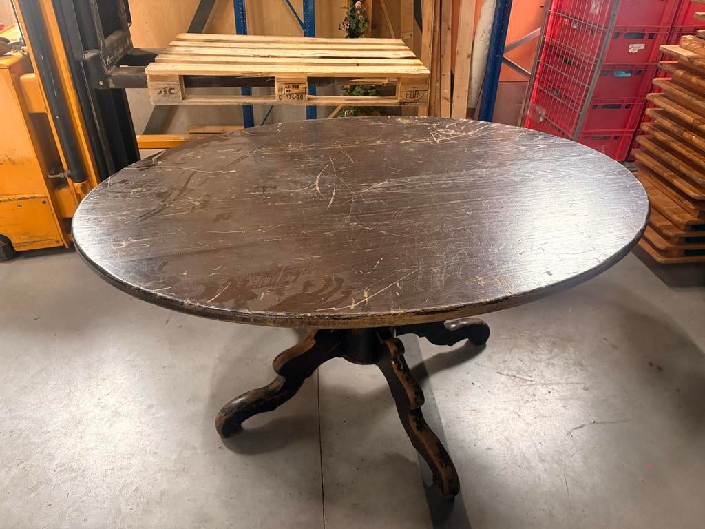 Café stamtafel mencave, Ophalen, Gebruikt, 100 tot 150 cm, Rond