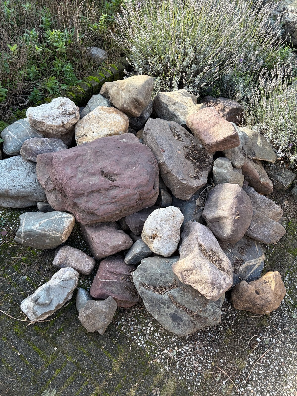 Diverse natuurstenen rotsen en keien voor tuin of decoratie, Ophalen, Overige materialen, Gebruikt, Kei