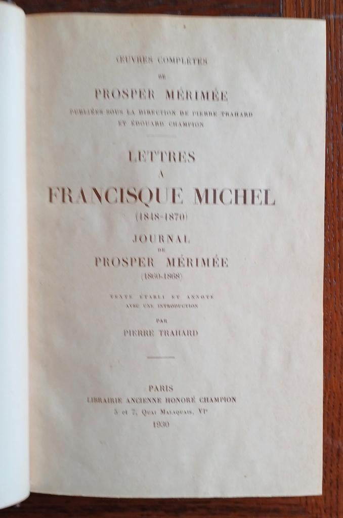 Mérimée - Lettres à Michel, Boeken, Ophalen of Verzenden, Zo goed als nieuw