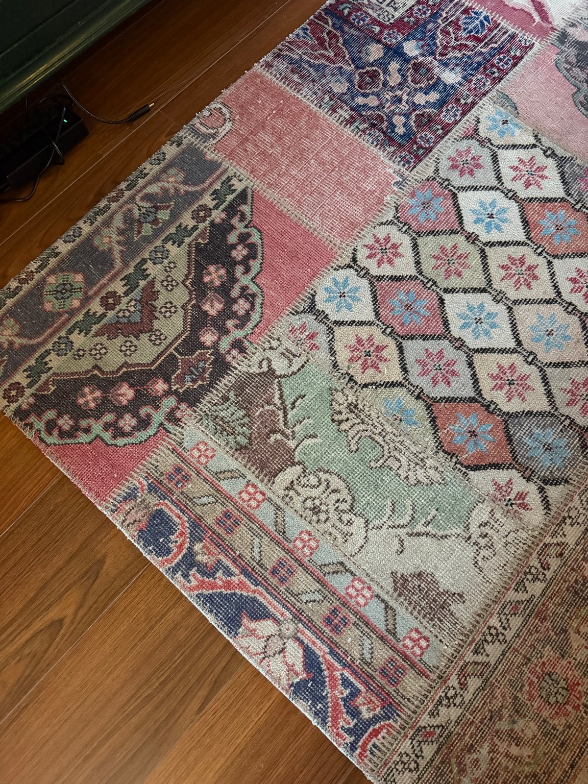 IKEA SILKEBORG Kleurrijk Patchwork Vloerkleed 140x197cm, Ophalen, Gebruikt, Turks chenille, 100 tot 150 cm