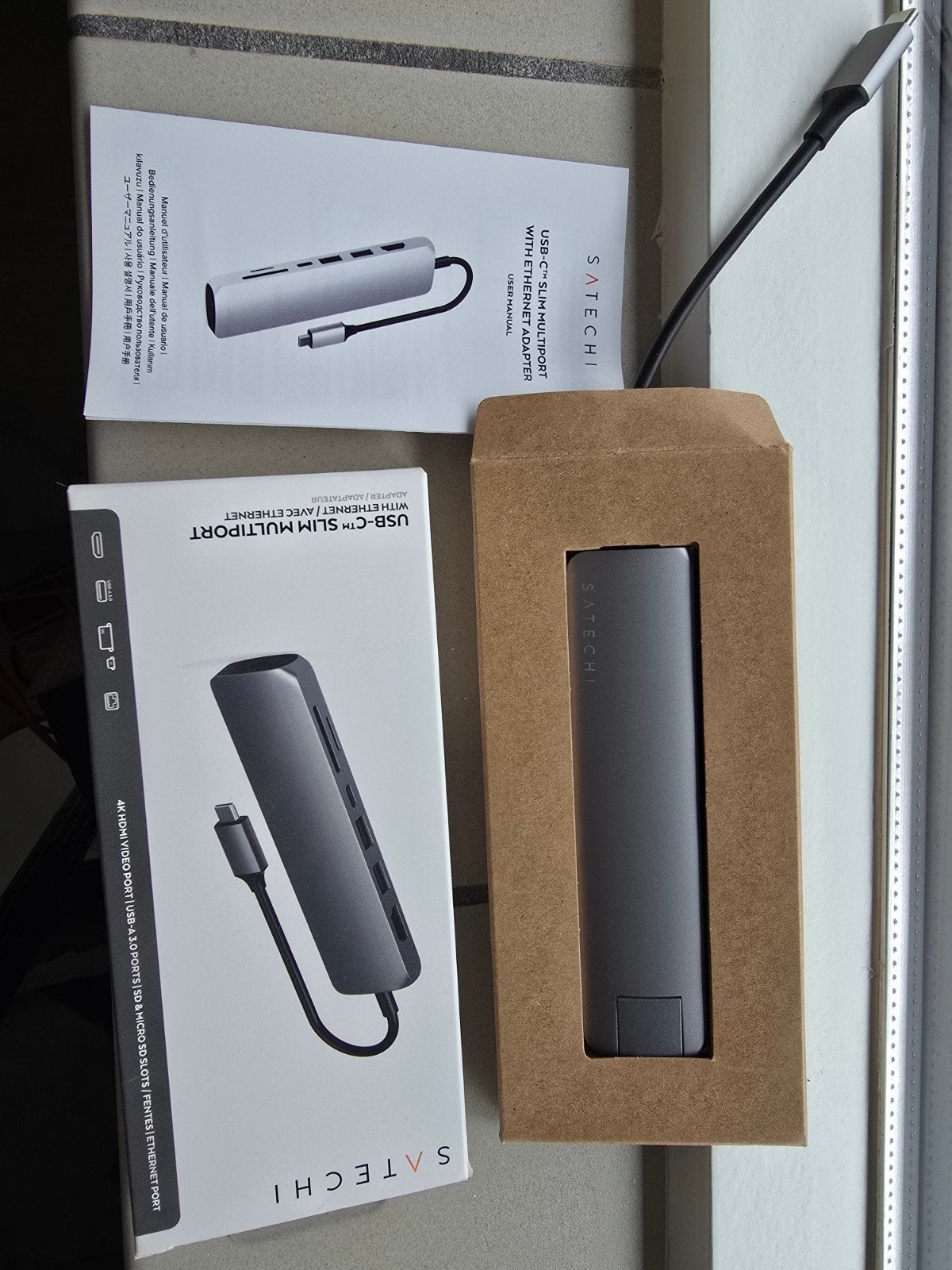 Satechi USB-C Slim Multiport Adapter met Ethernet, Ophalen of Verzenden, Nieuw