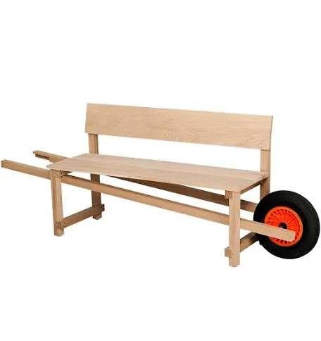 Wheelbench Oak, Ophalen, Nieuw, Hout