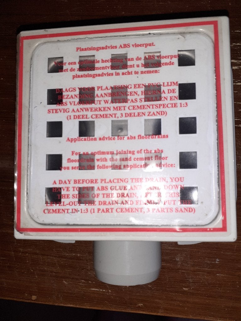 ABS AfVloer putje, Ophalen, Afvoer, Pvc, Nieuw