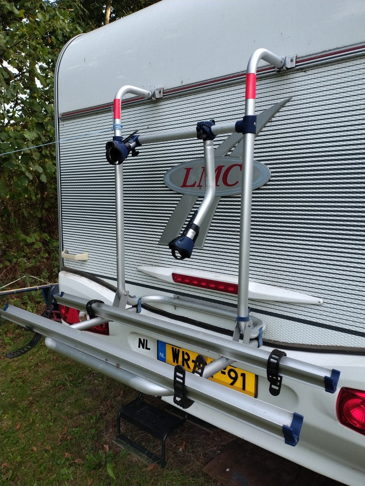 Fietsendrager voor caravan of camper - LMC, Ophalen of Verzenden, 2 fietsen, Gebruikt, Achterklepdrager