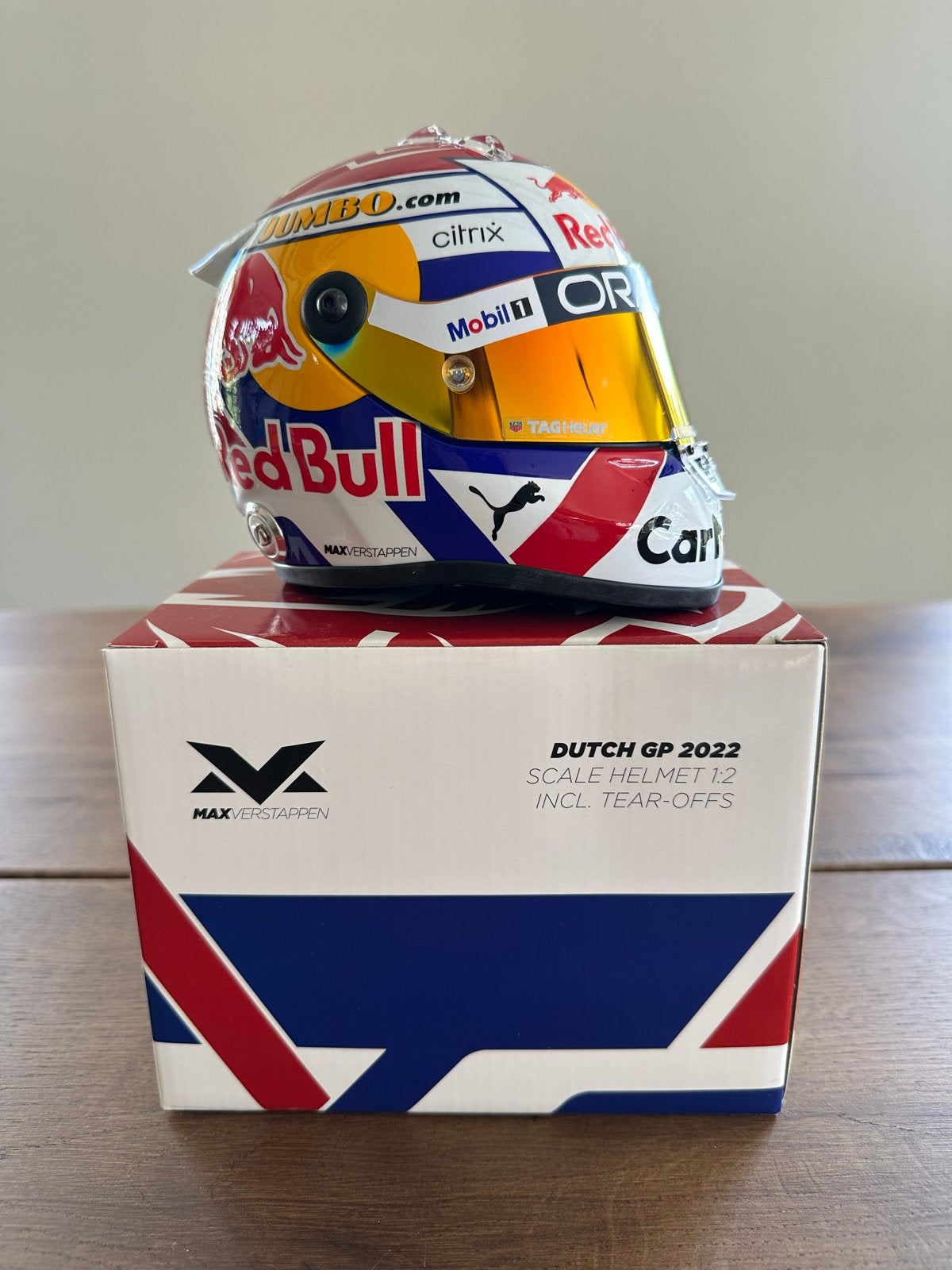 Max Verstappen helm schaal 1:2 Dutch GP 2022, Ophalen of Verzenden, Nieuw, Formule 1