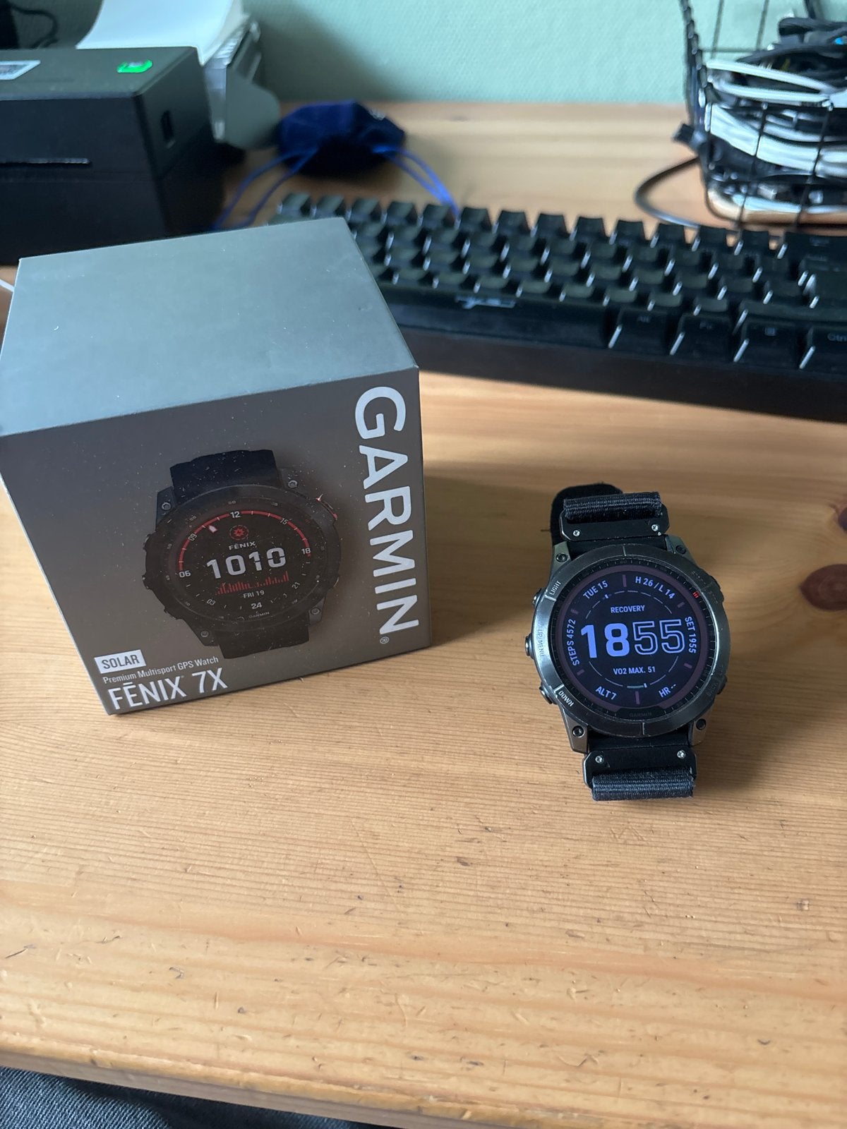 Garmin Fenix 7X Solar GPS Horloge - Perfecte Staat, Verzenden, Afstand, Zo goed als nieuw