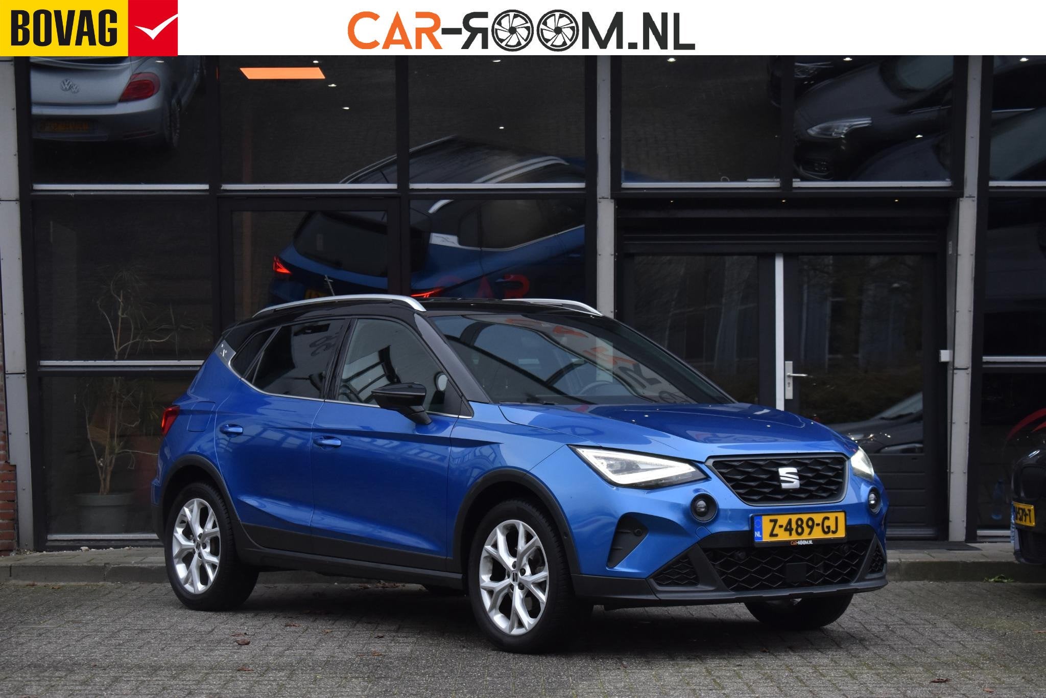 SEAT Arona 1.0 TSI FR Virtual Xenon Lane DCC Keyless Camera, Met garantie (alle), Blauw, 49 €/maand, Bedrijf