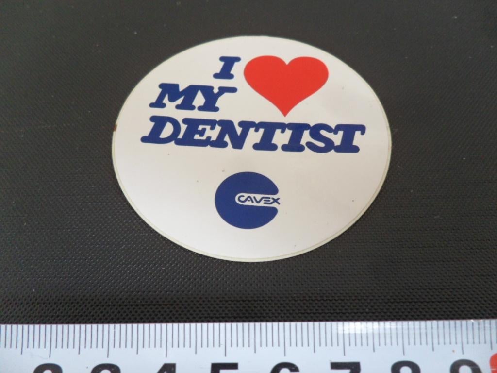 sticker CAVEX I love my dentist, Ophalen, Zo goed als nieuw