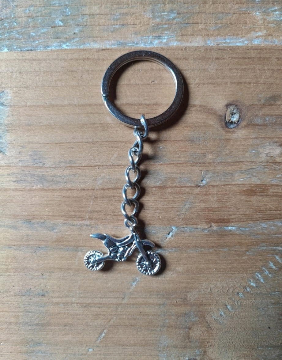 Nieuwe sleutelhanger met motorfiets motorcross sleutelhanger, Verzenden