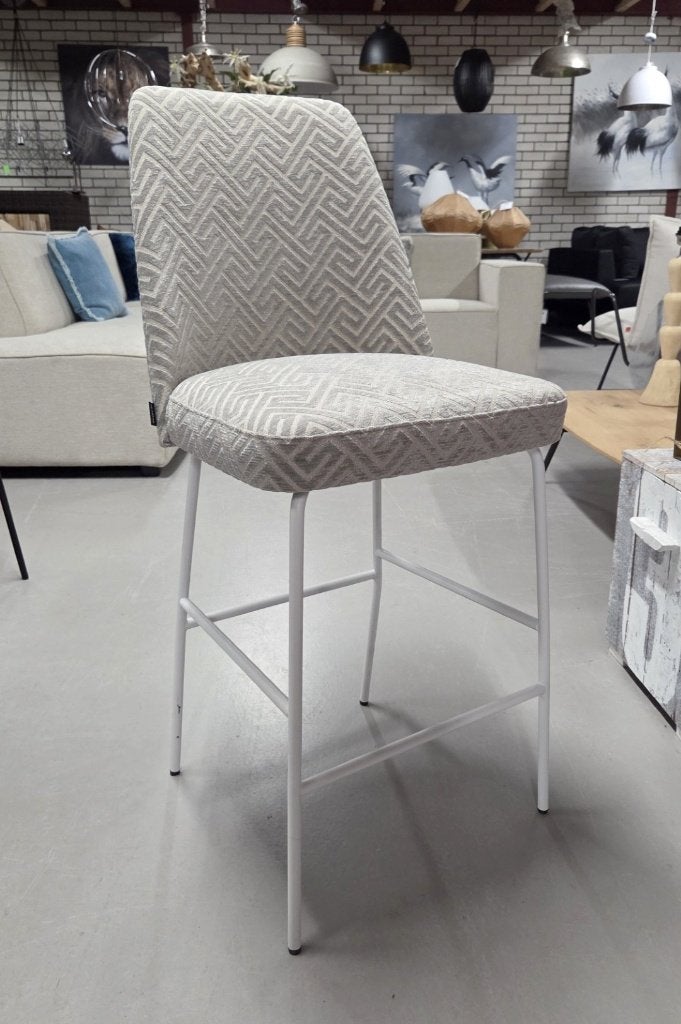 5 luxe barkrukken barstoel metaal stof rugleuning grijs, Ophalen, 5 krukken of meer, Met voetsteun, 60 tot 90 cm