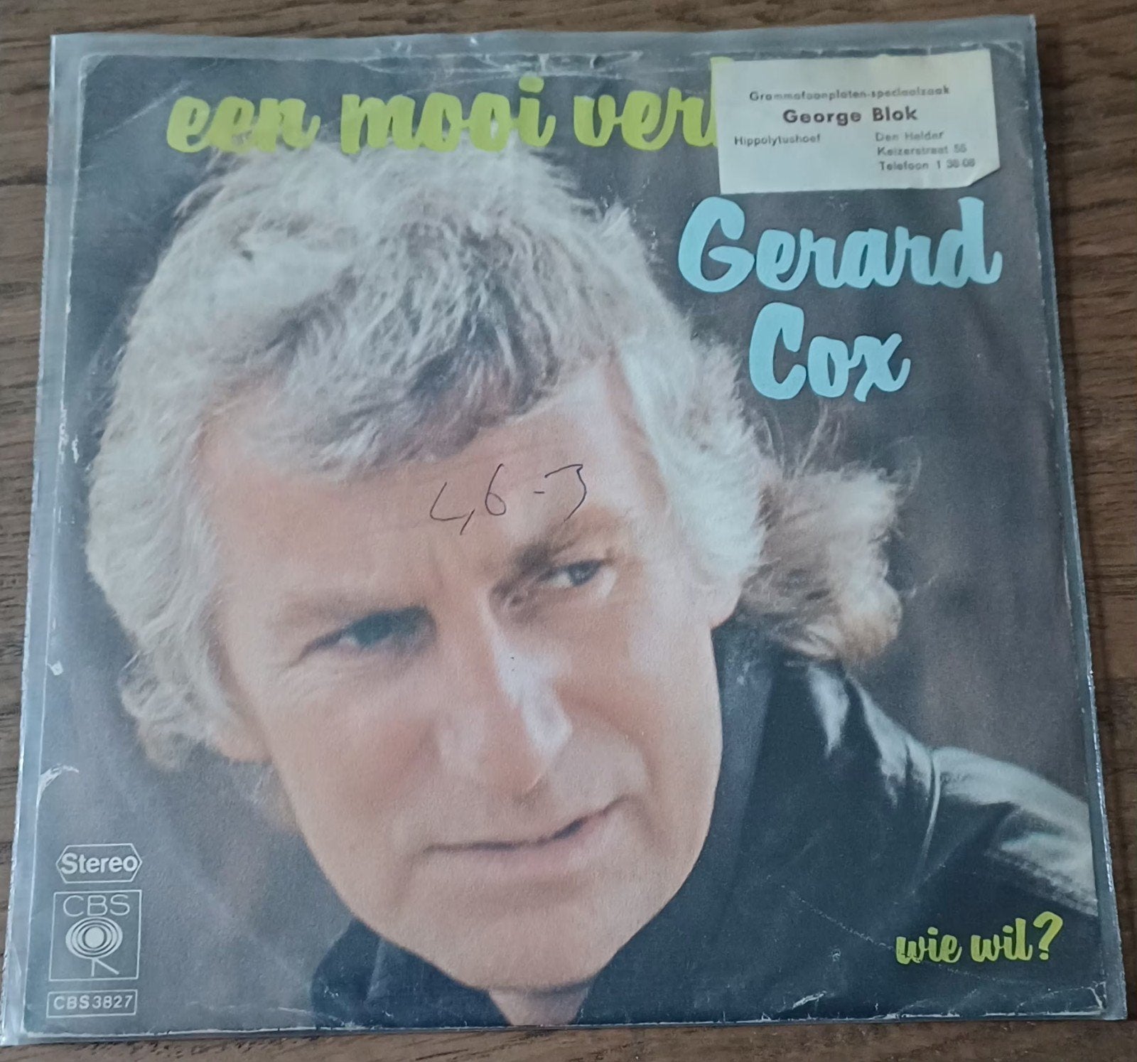 Gerard Cox - Een Mooi Verhaal / Wie Wil? (7 inch vinyl), Gebruikt, 7 inch, Ophalen of Verzenden, EP
