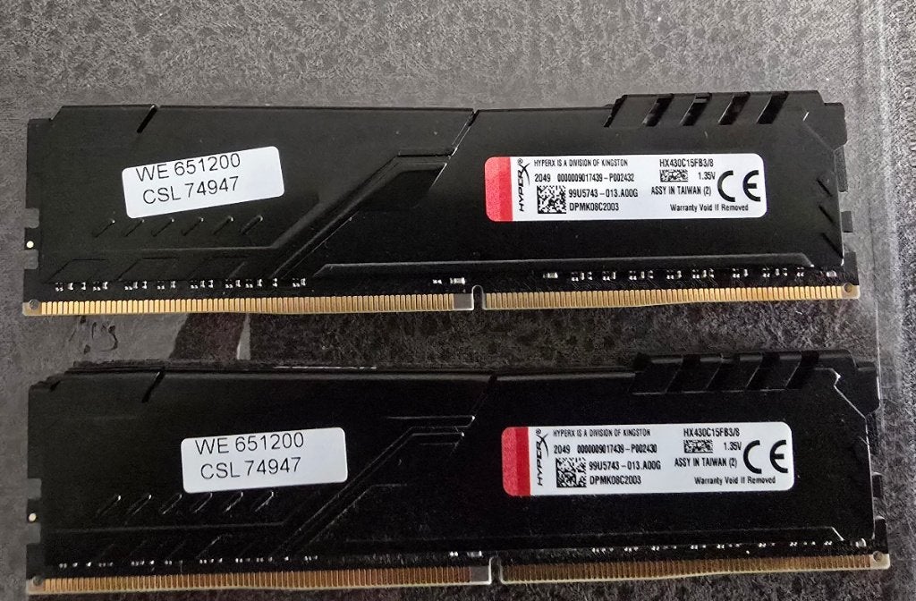 HyperX Fury 16GB DDR4 RAM Kit (2x 8GB) | 3000 MHz | CL15, Computers en Software, RAM geheugen, DDR4, Ophalen of Verzenden, Zo goed als nieuw
