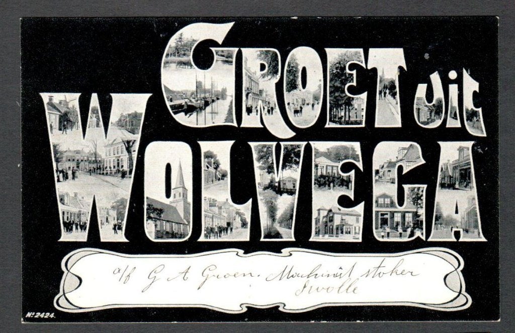 Oude Ansicht - Wolvega - GROET uit WOLVEGA - Frl., Ophalen of Verzenden, 1940 tot 1960, Gelopen, Friesland