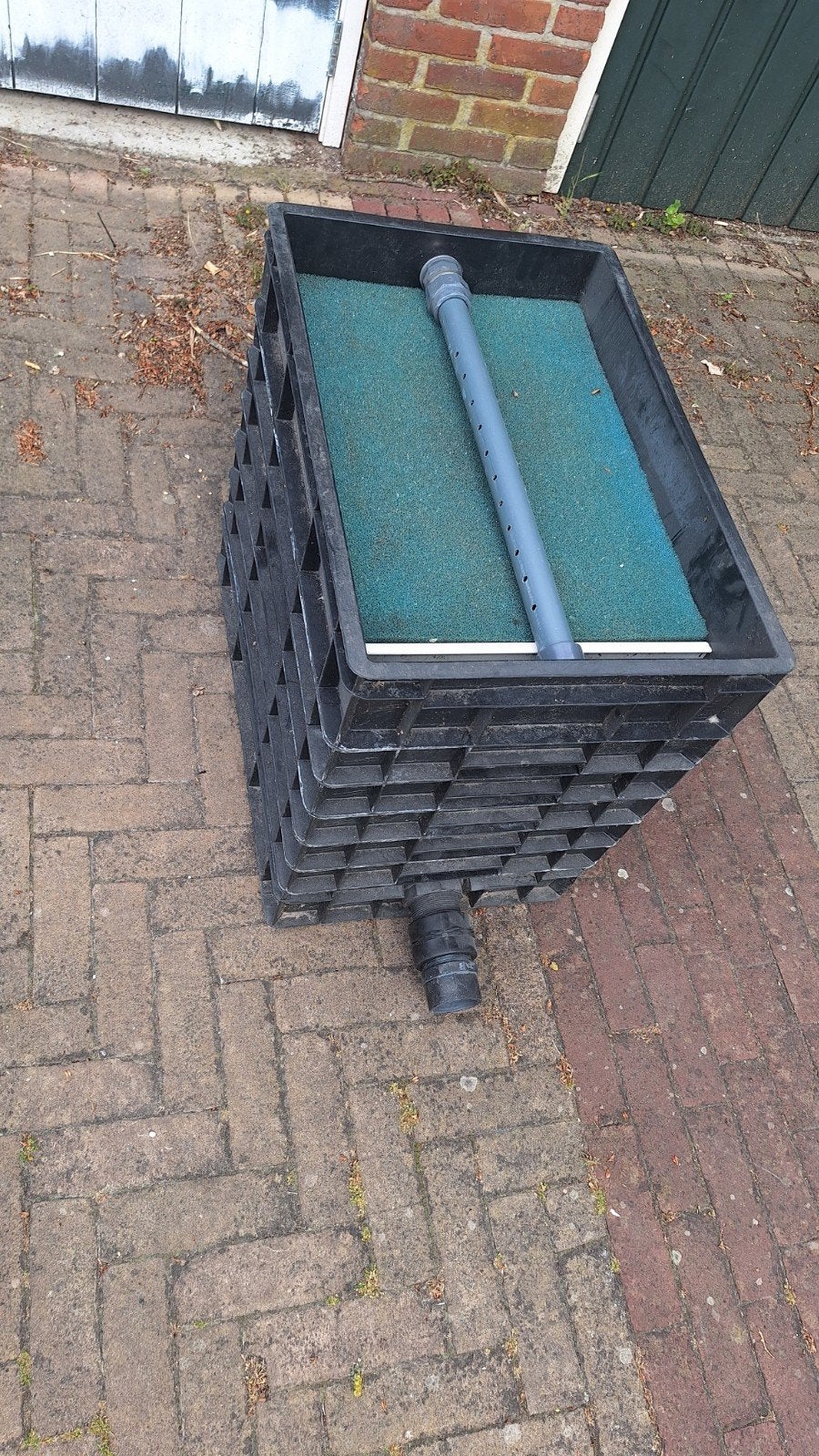 vijverfilter / tricklefilter, Ophalen