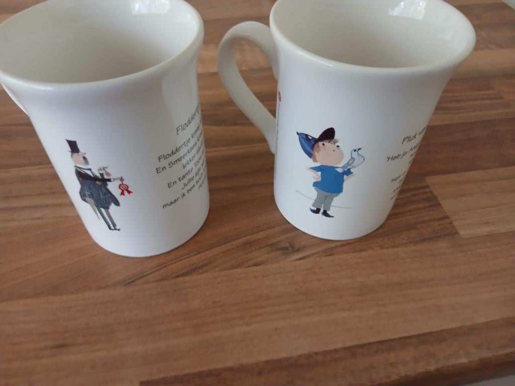 2 mokken pluk  van de petteflet, Overige typen, Ophalen of Verzenden, Zo goed als nieuw, Overige stijlen