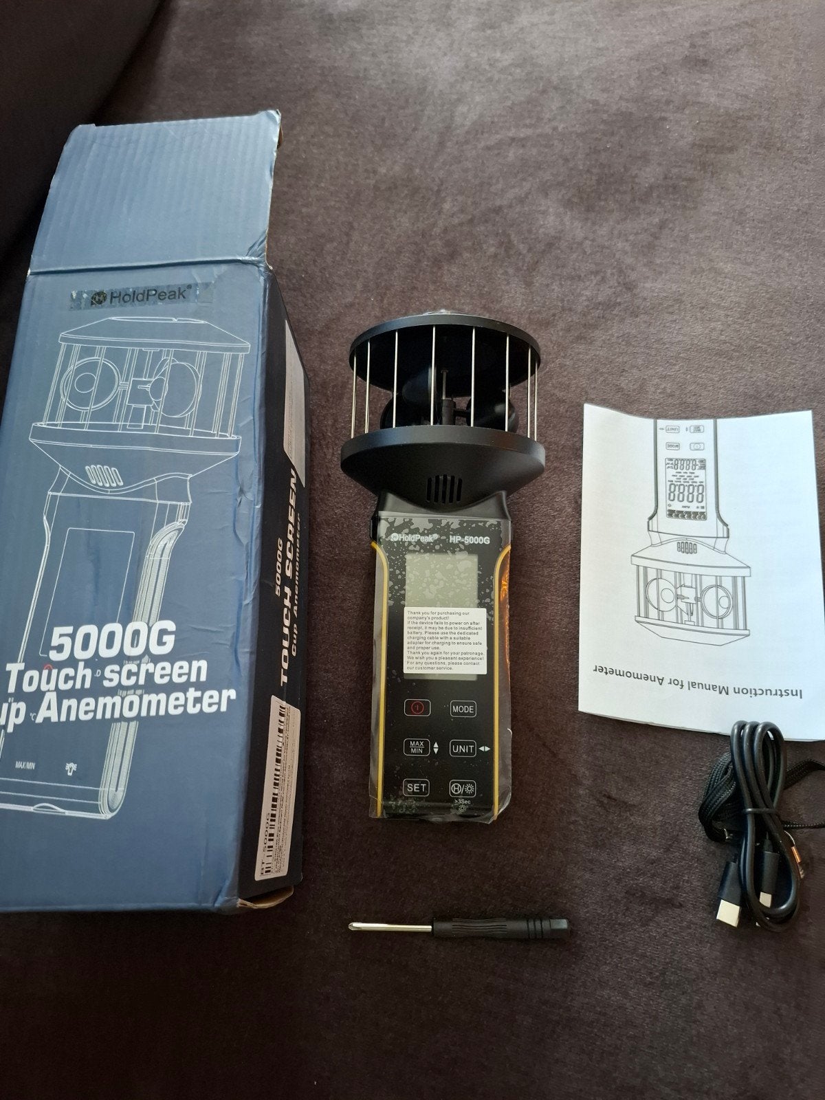 HoldPeak BT-5000G Digitale Windmeter, Ophalen of Verzenden, Zo goed als nieuw