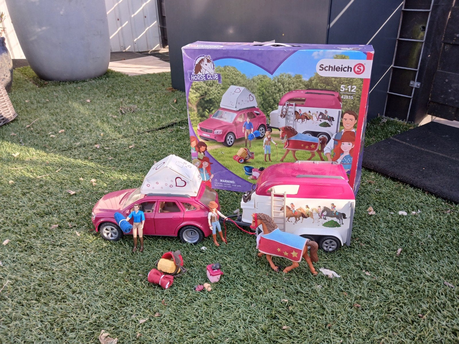 Schleich trailer 42535 in mooie staat., Ophalen of Verzenden, Zo goed als nieuw, Jongen of Meisje