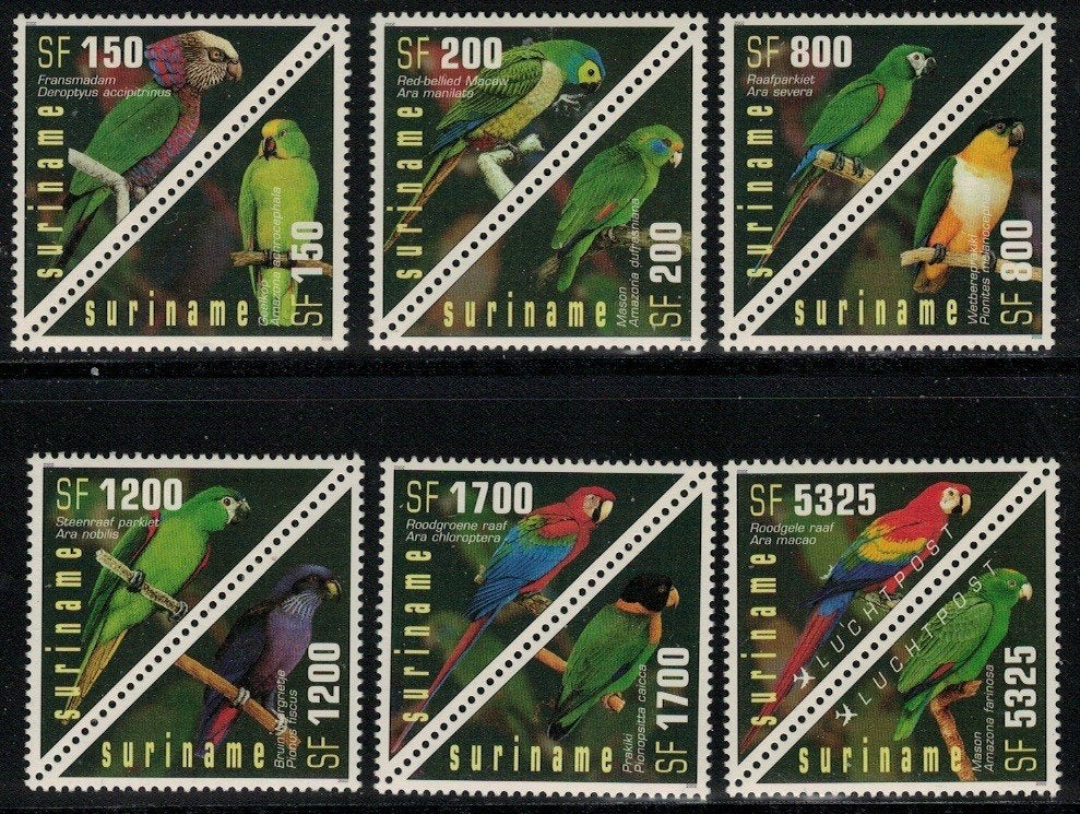 A38 Suriname 1136/47 postfris Vogels, Verzenden, Postfris