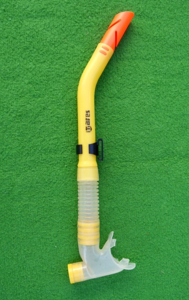 Luxe snorkel met waterloosventiel, Mares, Watersport en Boten, Snorkelen, Ophalen of Verzenden, Zo goed als nieuw, Snorkel