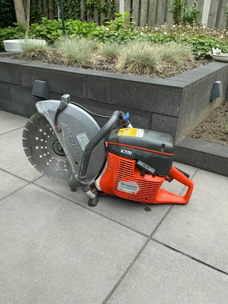 Husqvarna k770 bandenzaag sthil ts420 slijpmachine motorzaag, Ophalen of Verzenden, Zo goed als nieuw