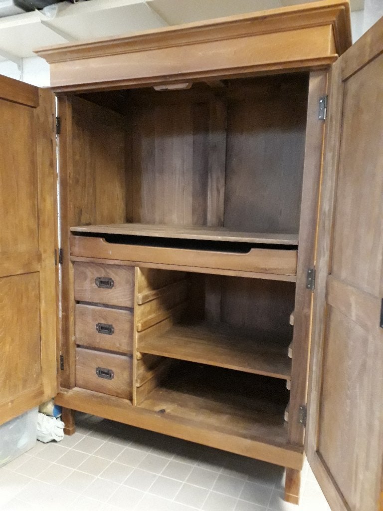 Teak kastje, Ophalen, Gebruikt, 100 tot 150 cm, 1 of 2 laden