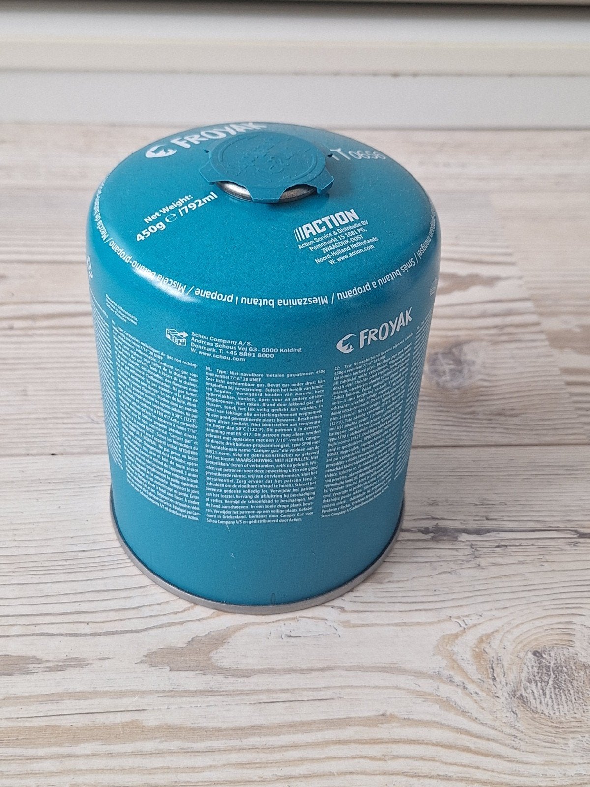 Froyak gasblik 450 gram / 792 ml nieuw!, Caravans en Kamperen, Kampeeraccessoires, Ophalen of Verzenden, Nieuw
