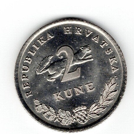 23-1669 Kroatie 2 kuna 1993, Verzenden, Overige landen, Losse munt