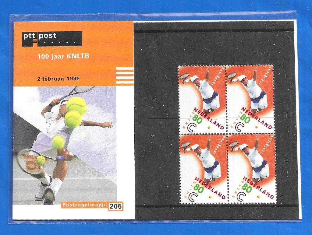 Postzegelmapje 205 - 100 jaar KNLTB 1999, Postzegels en Munten, Verzenden, Na 1940, Postfris