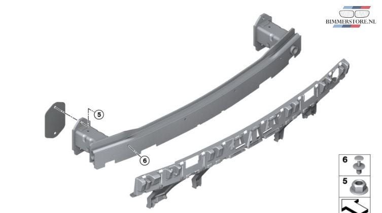Achterbumper montage plaat BMW Z4 E8951127436845 7436845, -, Nieuw, Ophalen of Verzenden, Achter