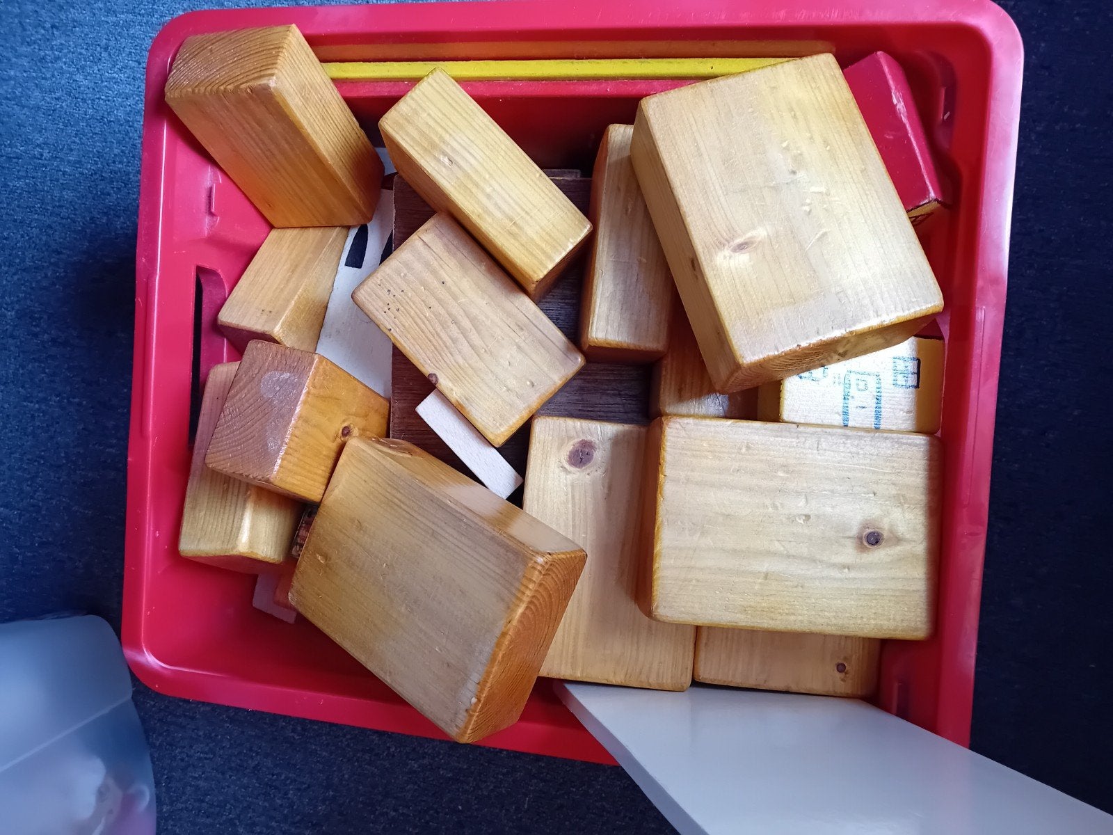 Gratis houten speel blokken, Kinderen en Baby's, Speelgoed | Bouwstenen, Ophalen, Gebruikt