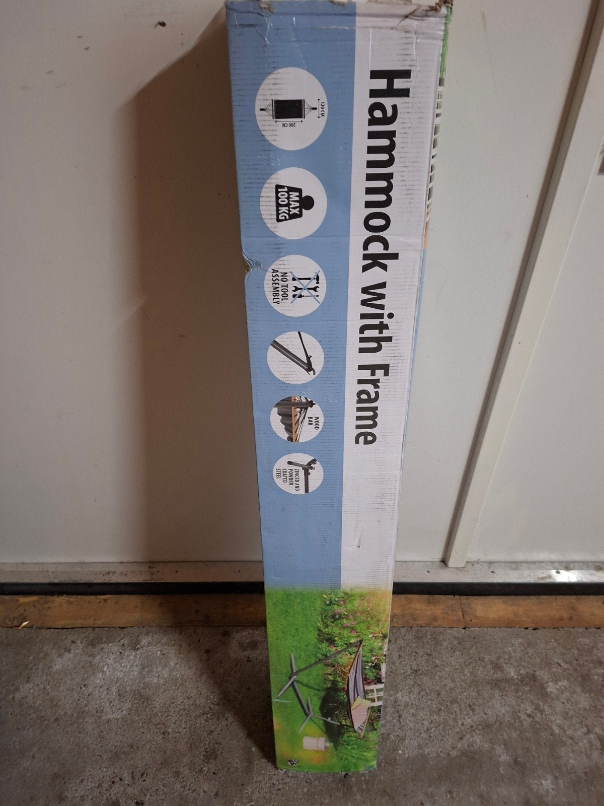 Nieuwe hangmat compleet met standaard - Max 100kg, Ophalen, Nieuw, Met standaard, Eenpersoons