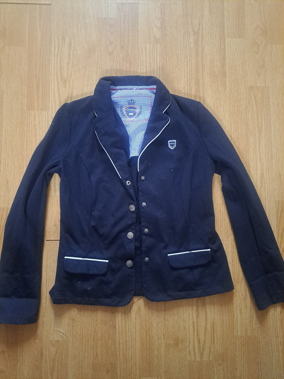 Rijjasje maat S/M – donkerblauw, Ophalen, Zo goed als nieuw, Maat 38/40 (M), Blauw