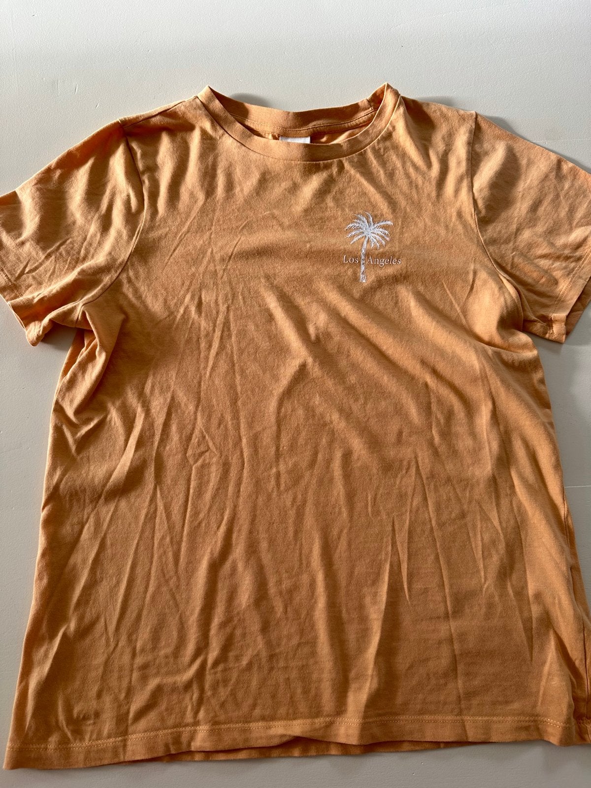 H&M T-shirt met palmboomprint, oranje, Oranje, Ophalen of Verzenden, Korte mouw, Maat 36 (S)