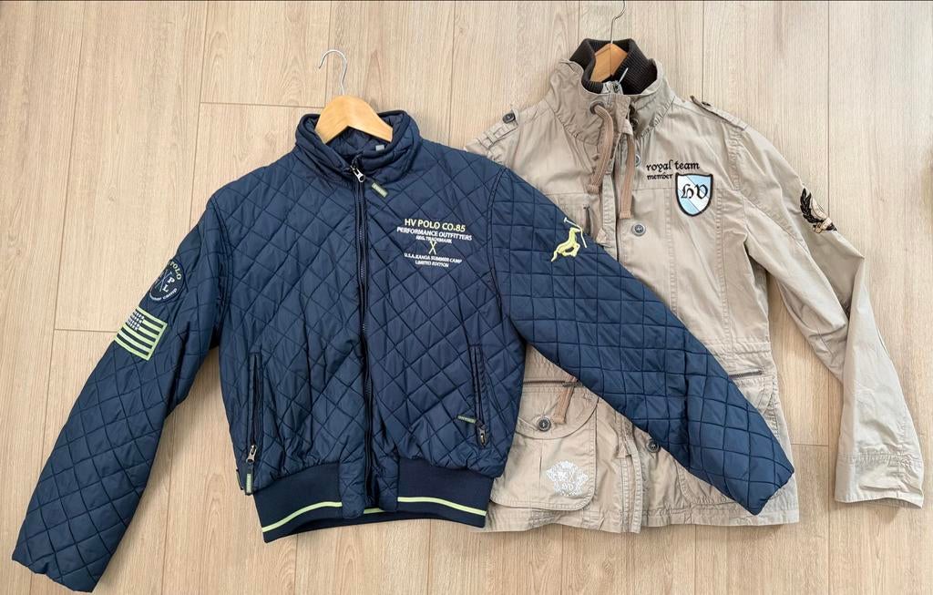 2x HV Polo gewatteerd jack en Royal Team jas, Ophalen of Verzenden, Zo goed als nieuw, Maat 36 (S), Blauw