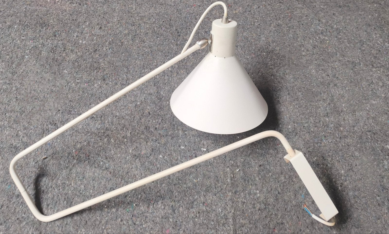 vintage Anvia Paperclip/Elleboog wandlamp JJM Hoogervorst, Ophalen, Gebruikt, Metaal