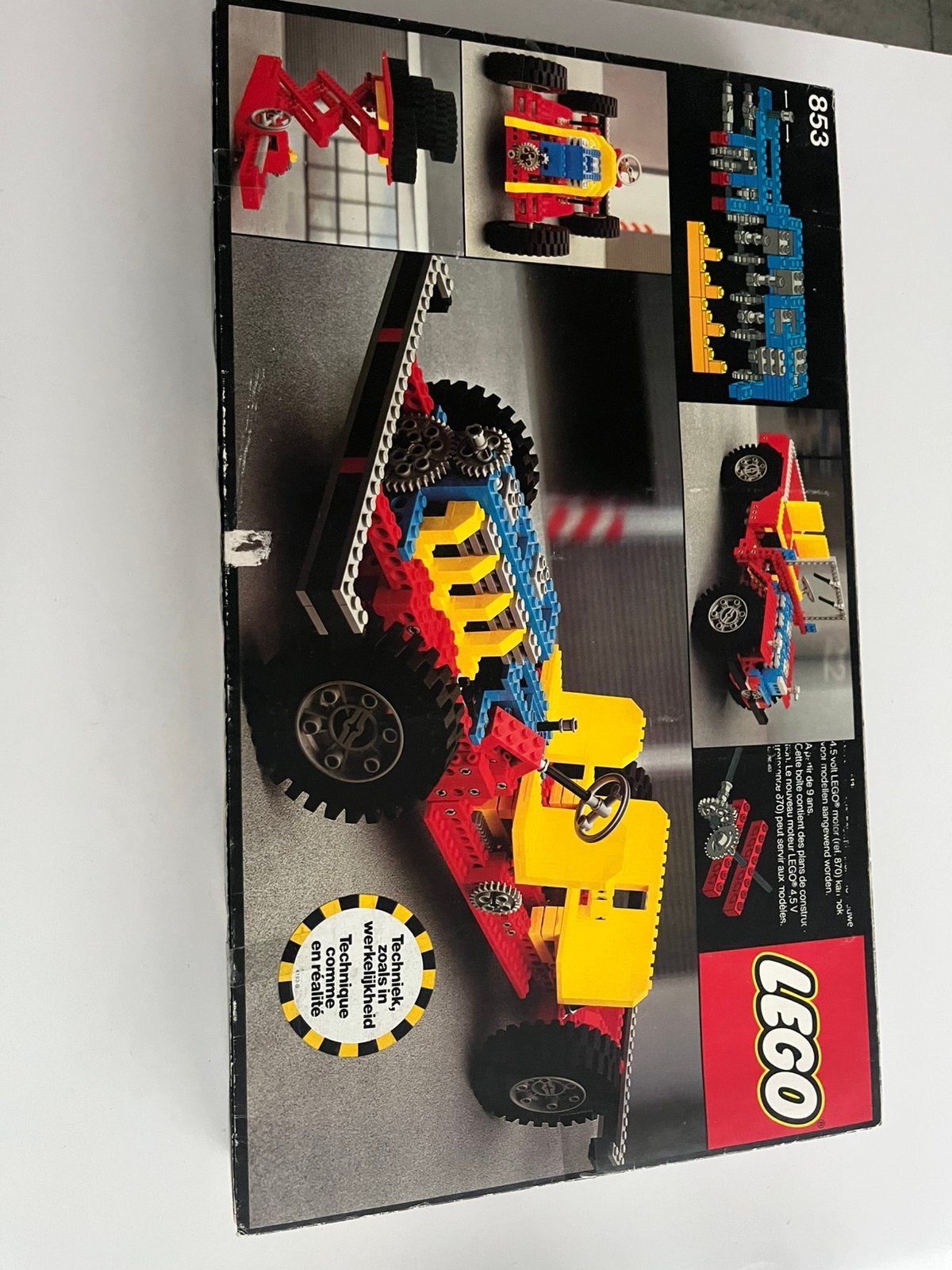 Lego Technic 853 met doos plastic inlay en plastic deksel, Ophalen, Gebruikt